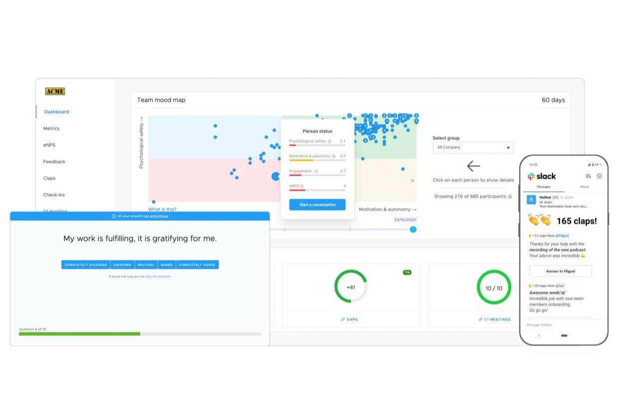 Mejorando la experiencia del empleado en equipos en remoto con Nailted